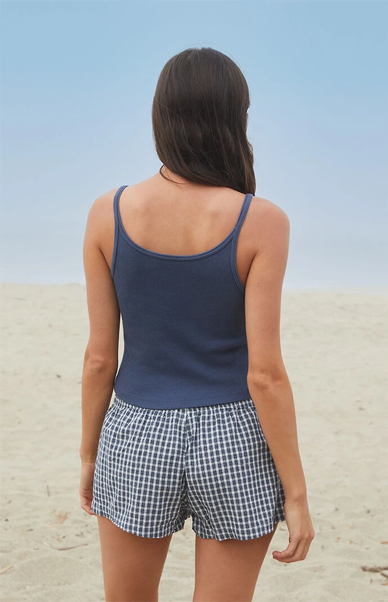 John Galt Blue Plaid Keira Boxer Shorts