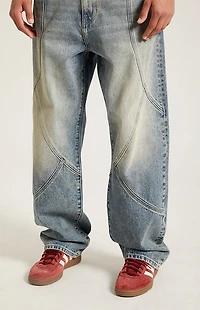 Pacsun Dylan Baggy Jeans Seamed Medium Blue