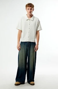 Pacsun Leone Solid Textured Camp Shirt