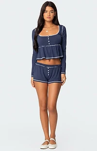 Edikted Arianne Contrast Babydoll Top