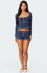 Edikted Arianne Contrast Babydoll Top