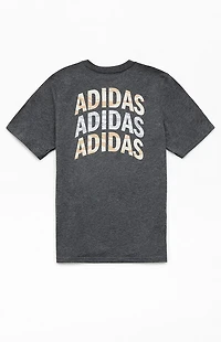 adidas Kids Heather Grey Tiger Camo Stack T-Shirt