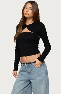 Edikted Knit Two Piece Shrug & Tube Top