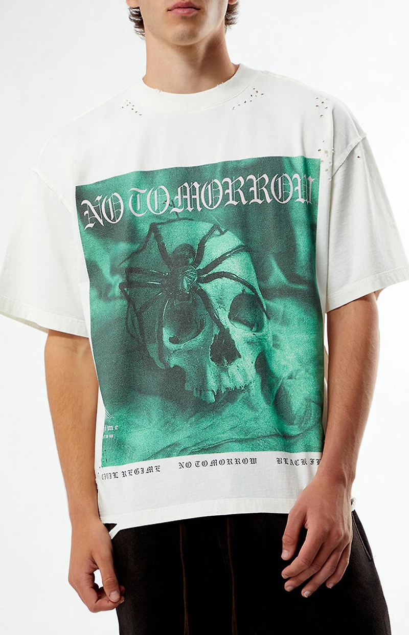No Tomorrow x Civil Active Crawling Out Ripped Oversized T-Shirt