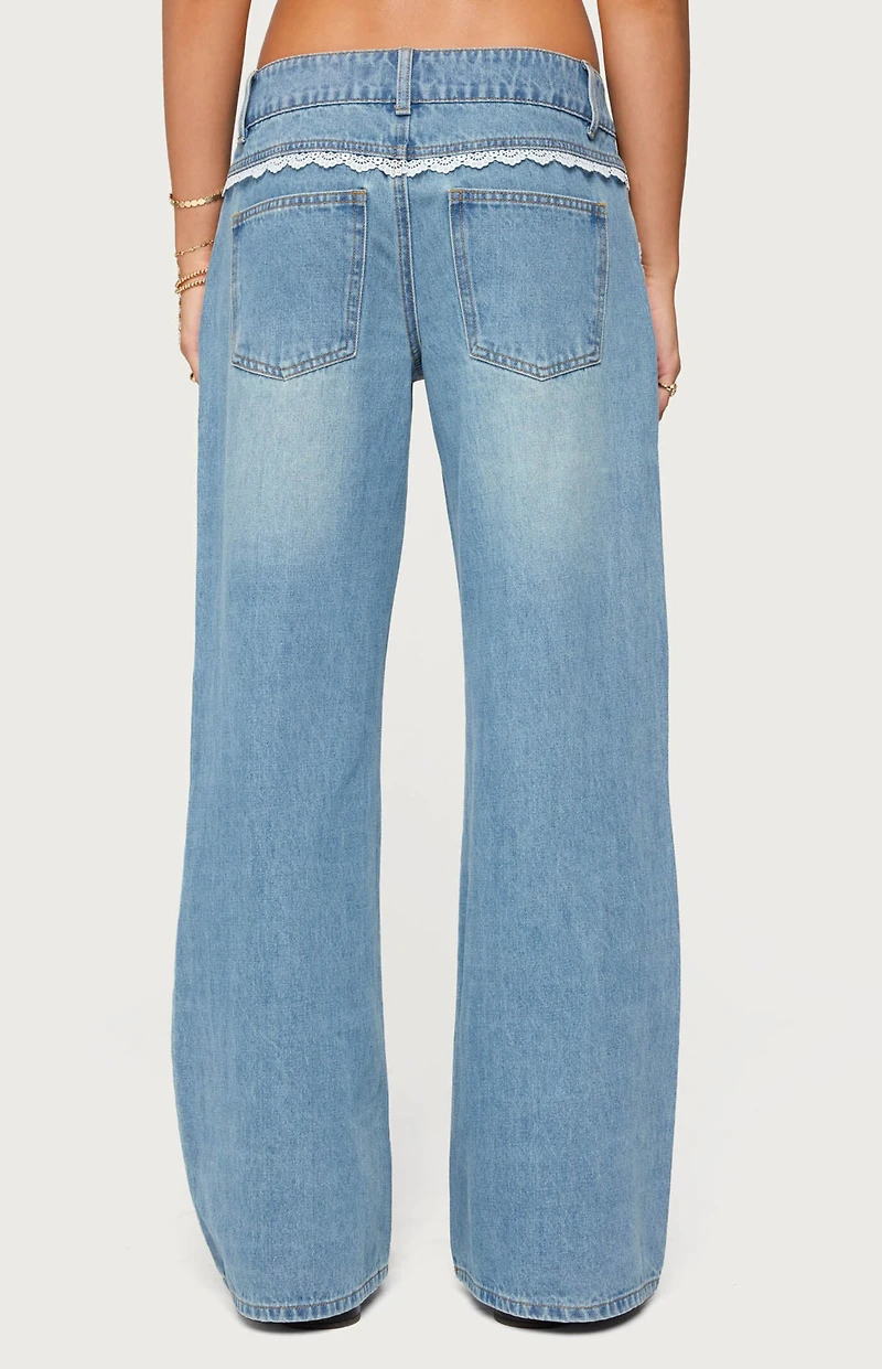 Edikted Alisha Lacey Low Rise Jeans
