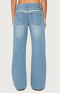 Edikted Alisha Lacey Low Rise Jeans
