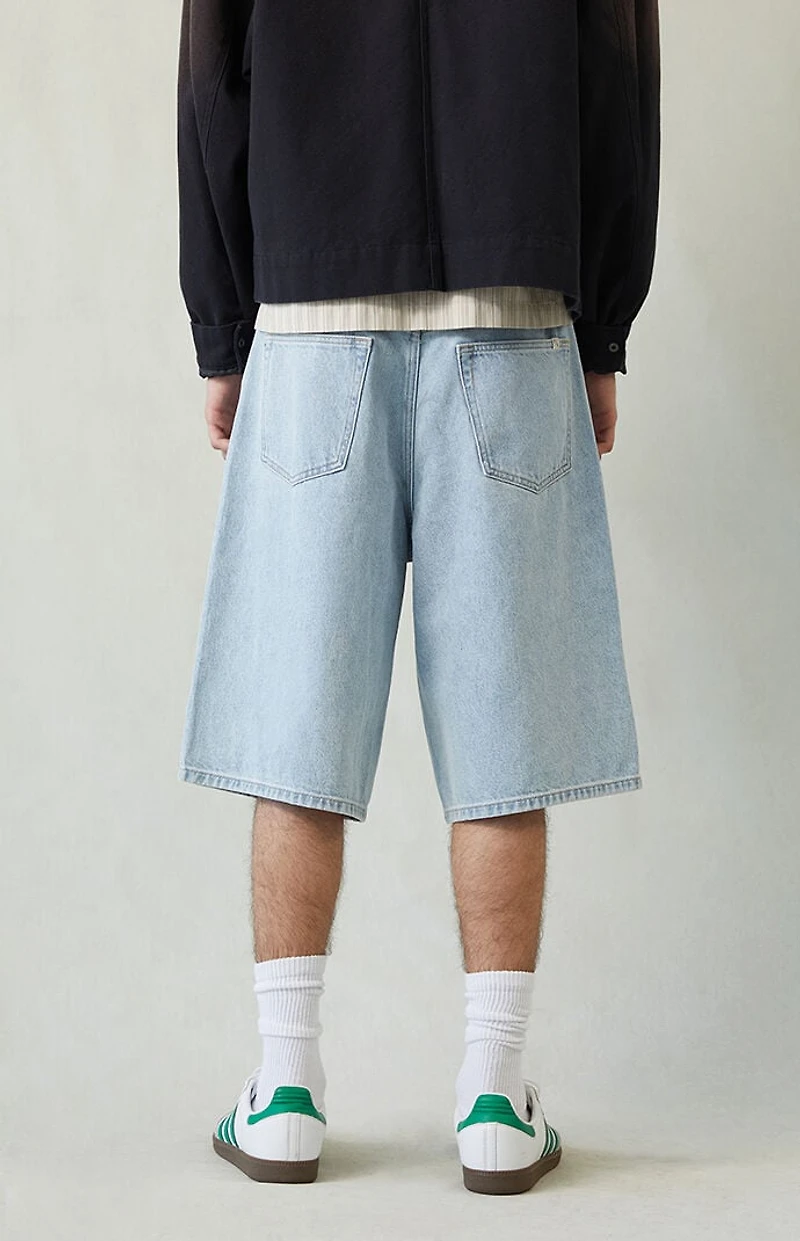 Pacsun Light Indigo Extreme Baggy Denim Shorts