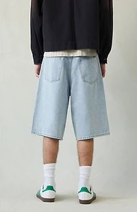 Pacsun Light Indigo Extreme Baggy Denim Shorts