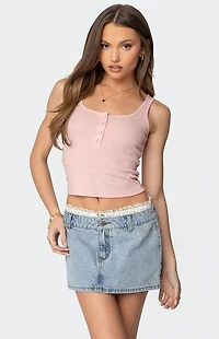 Edikted Tiana Henley Tank Top