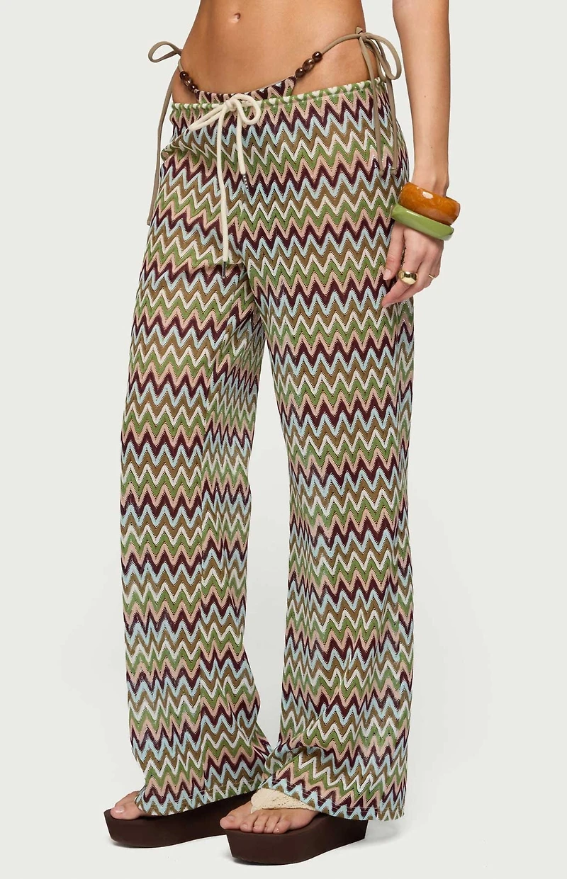 Edikted Mindee Zigzag Crochet Pants