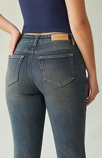 Pacsun Skinny Jeans Stretch Dark Blue Tinted
