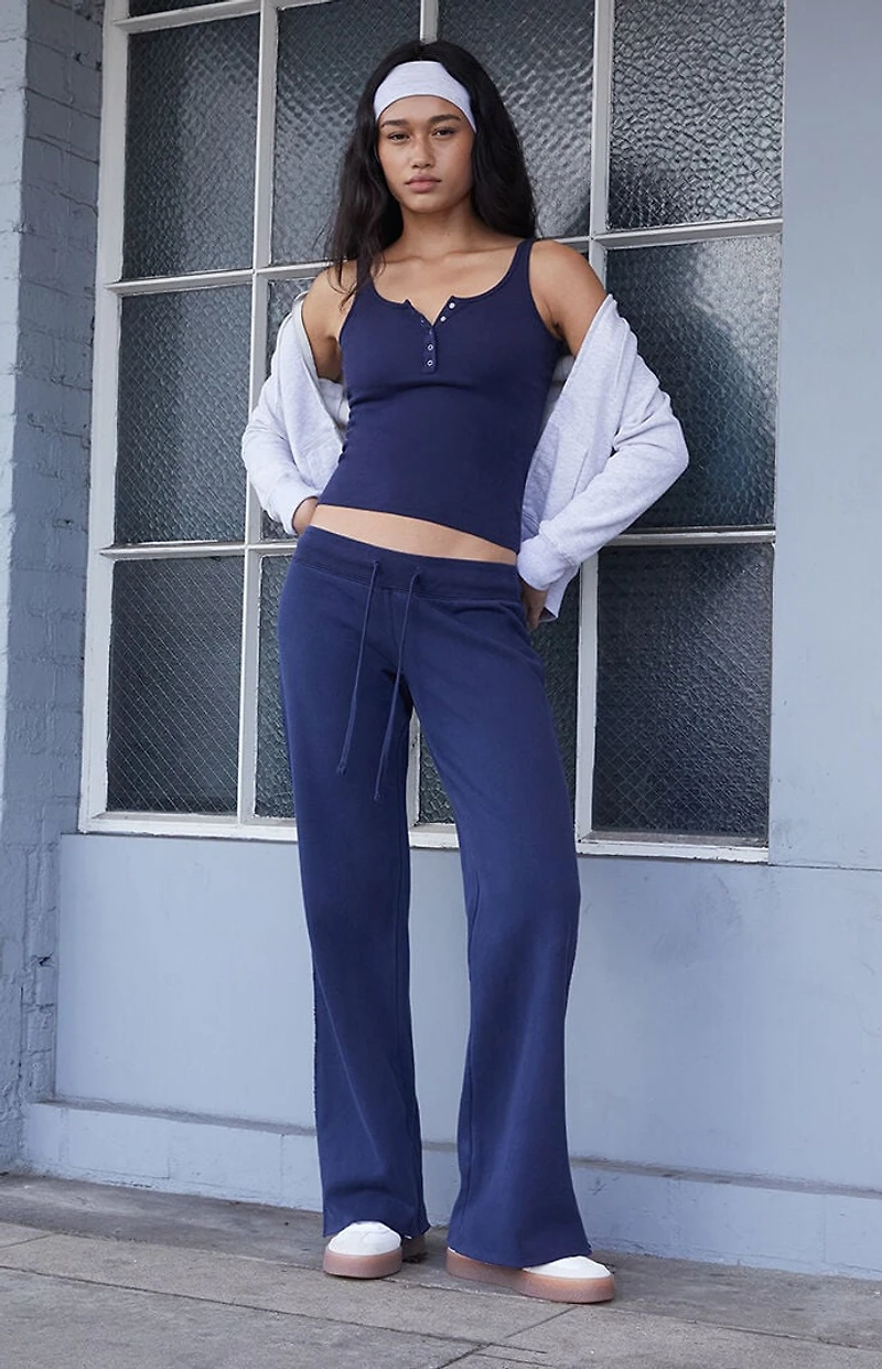 John Galt Dark Blue Hilary Soft Baggy Sweatpants