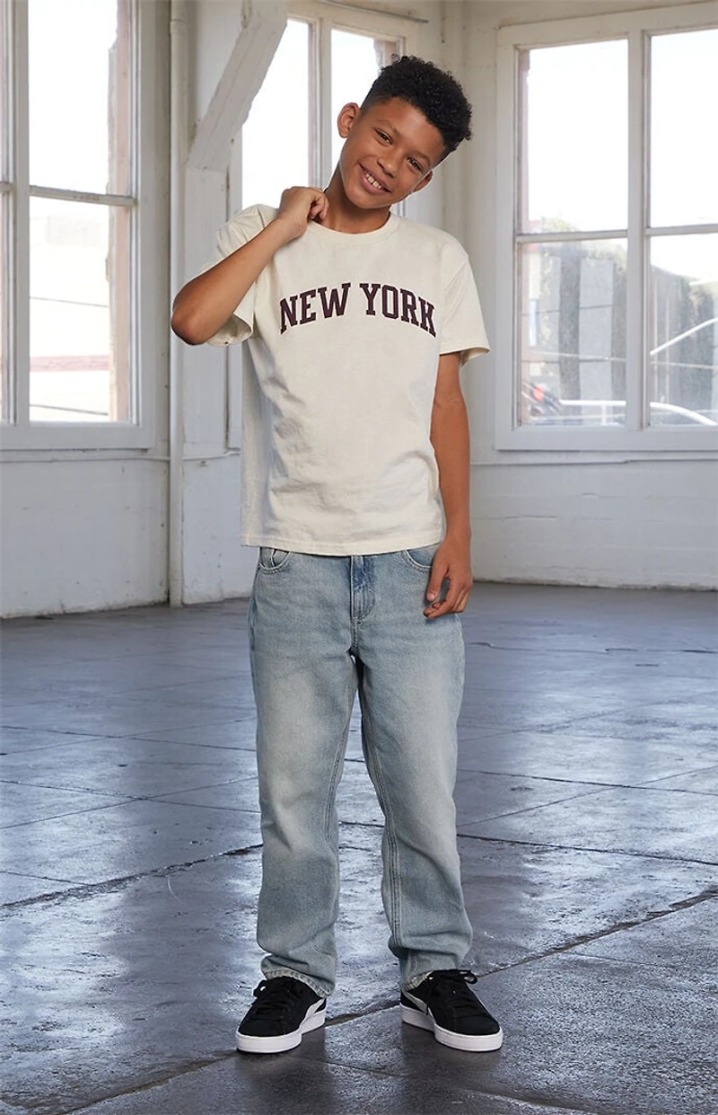 Pacsun Kids Straight Leg Jeans Light Blue Tint