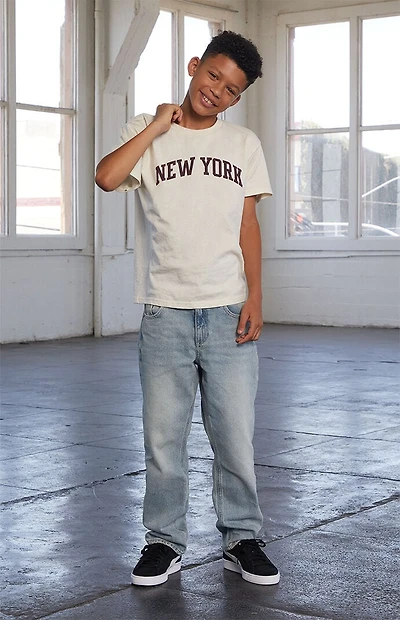 Pacsun Kids Straight Leg Jeans Light Blue Tint