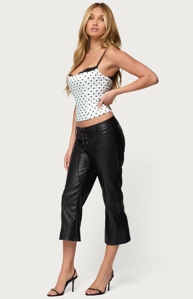 Edikted Polka Dot Layered Lacey Bra Corset