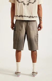 Pacsun Harrison Cutoff Baggy Carpenter Denim Shorts Brown