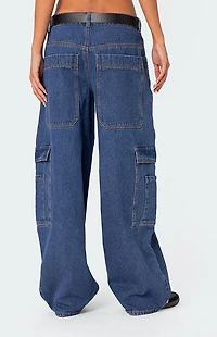 Edikted Super Oversized Belted Boyfriend Jeans