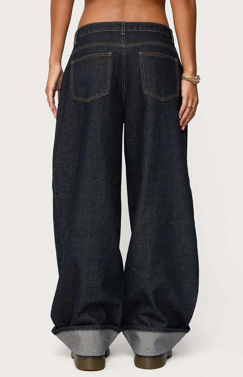 Edikted Kella Extra Oversized Low Rise Jeans