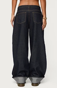 Edikted Kella Extra Oversized Low Rise Jeans