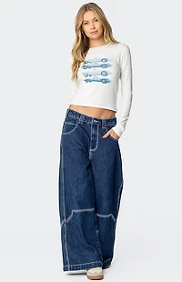 Edikted Car Club Long Sleeve T-Shirt