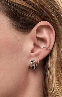Ana Luisa Cyrus Silver Double Earrings