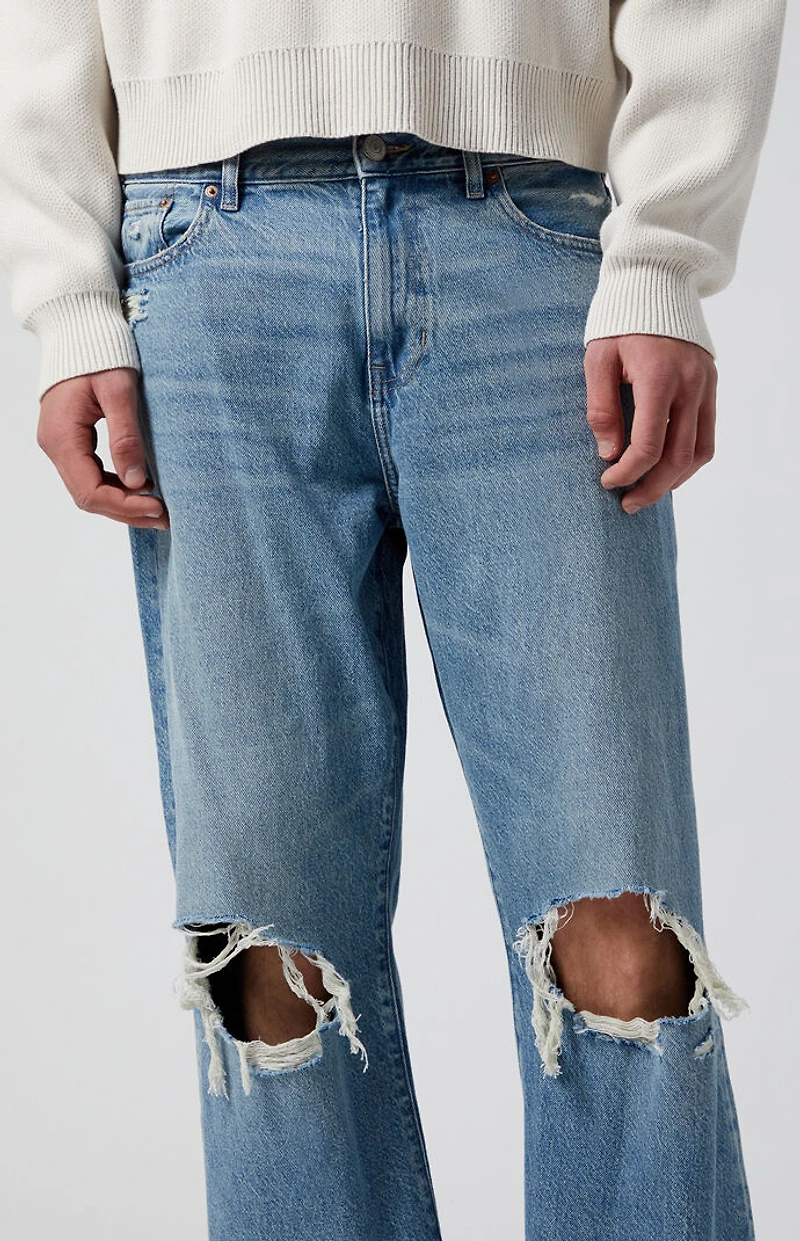 Pacsun Dylan Baggy Jeans Ripped Medium Blue