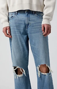 Pacsun Dylan Baggy Jeans Ripped Medium Blue