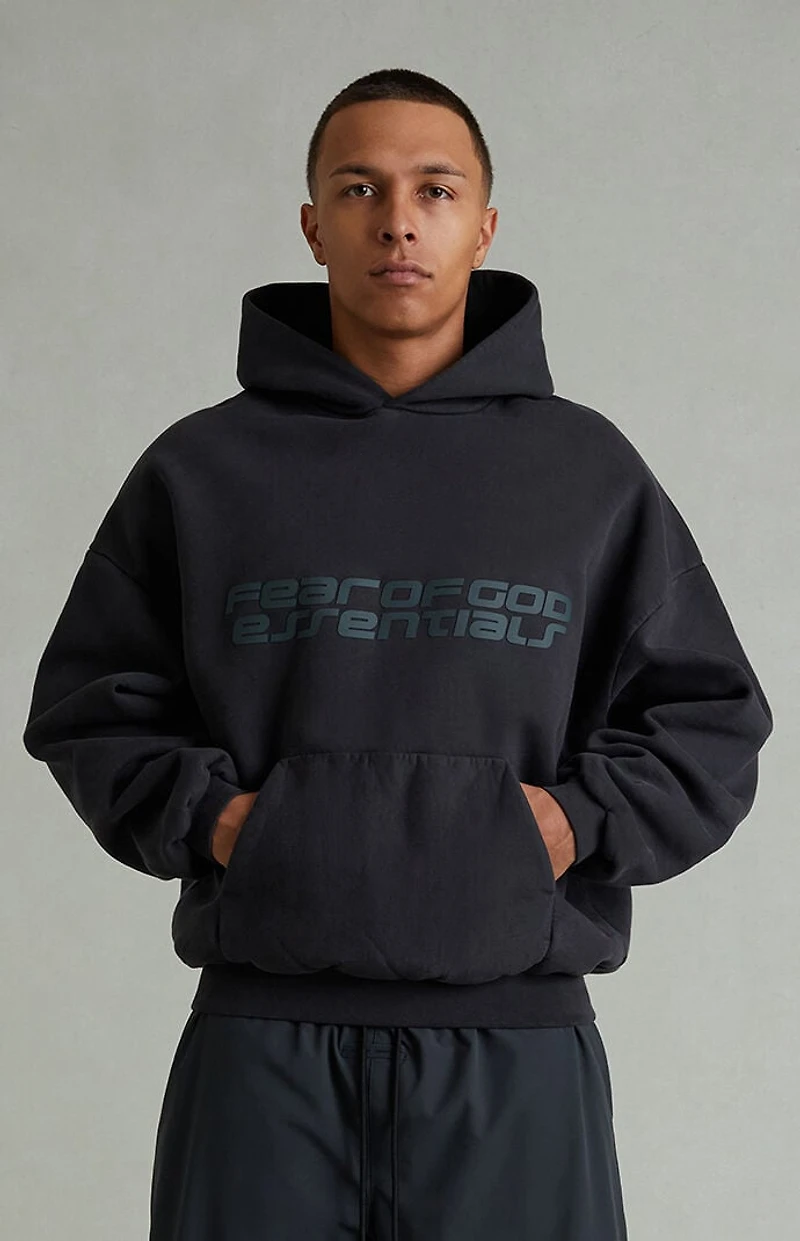 Fear of God ESSENTIALS Vintage Black '90s Fleece Hoodie