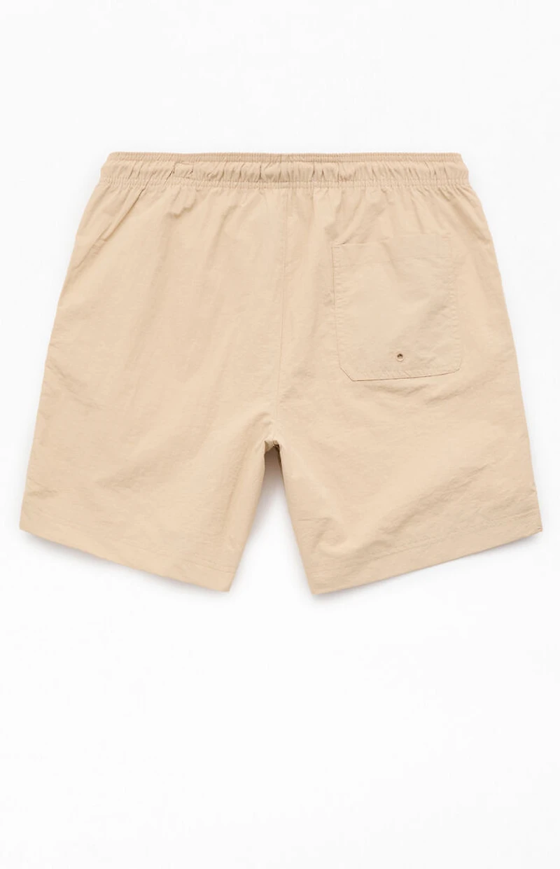 Pacsun Tan Collegiate 6.5'' Swim Trunks
