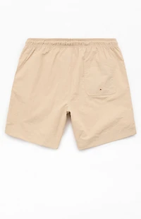 Pacsun Tan Collegiate 6.5'' Swim Trunks