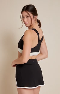 PAC 1980 WHISPER Active Black Contrast Split Mini Skort
