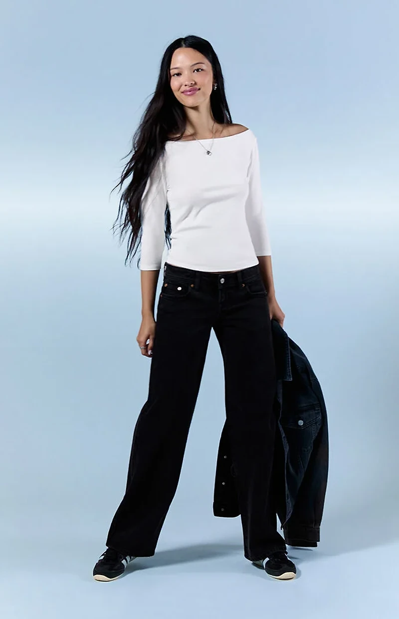 Pacsun Sammy Ultimate Low Rise Straight Leg Jeans Black