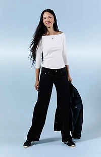 Pacsun Sammy Ultimate Low Rise Straight Leg Jeans Black