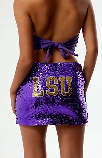 HYPE & VICE LSU Tigers Sequin Mini Skirt