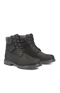 Timberland Women's Black Premium 6inch Lace-Up Waterproof Boots