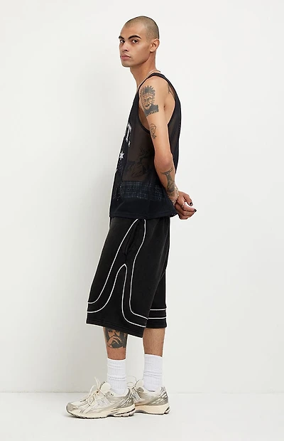 Pacsun Piping Fleece Baggy Sweat Shorts