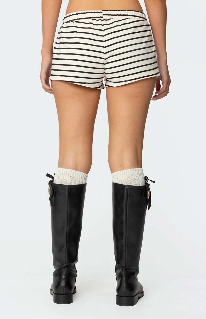 Edikted Jordyn Striped Drawstring Shorts