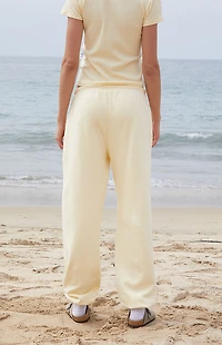 John Galt Yellow Rosa Sweatpants