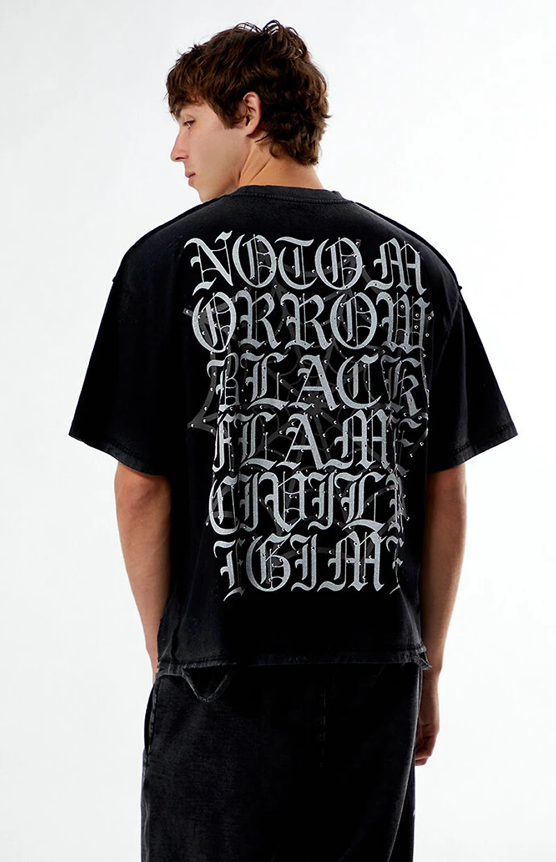No Tomorrow x Civil Active Pain Ripped Oversized T-Shirt