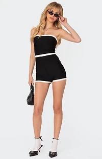 Edikted Kit Contrast Ribbed Romper