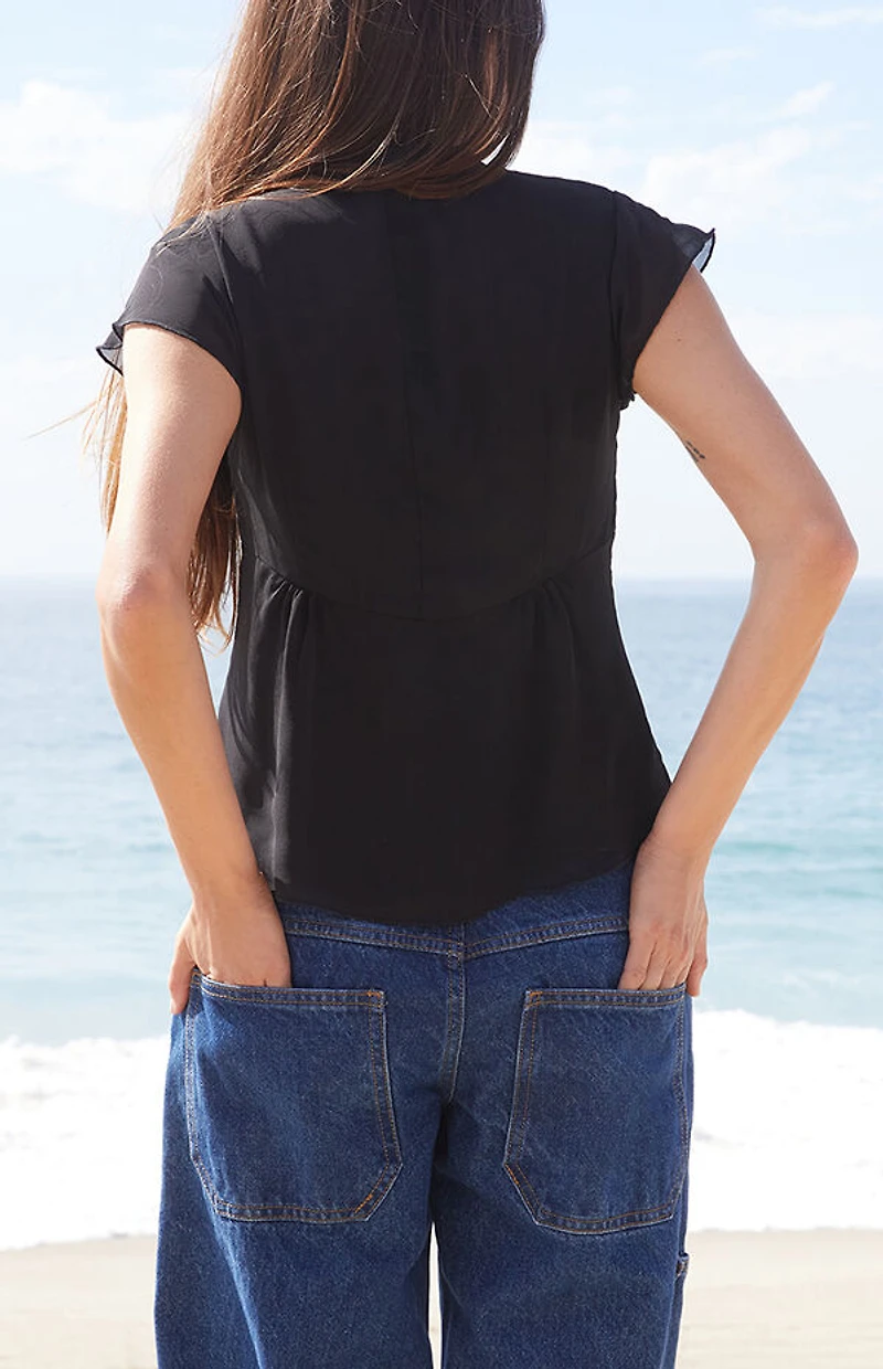 John Galt Black Tie Top