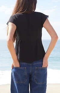 John Galt Black Tie Top