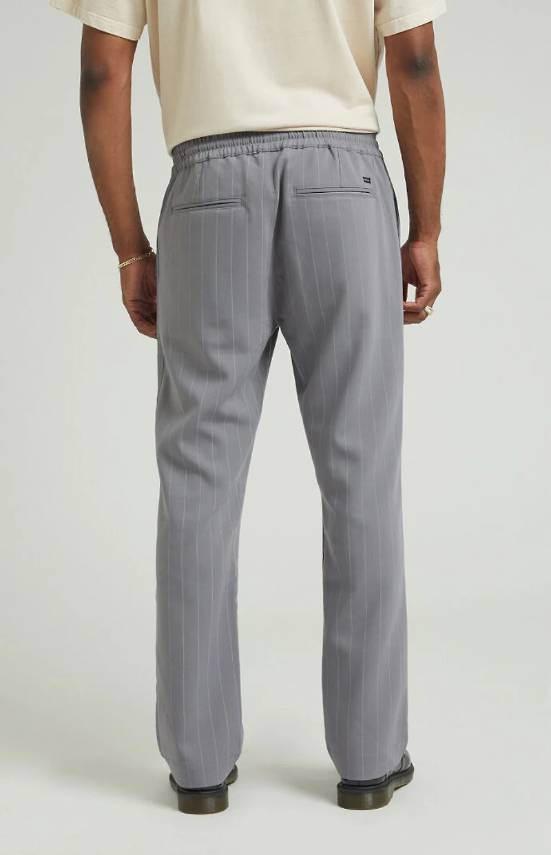 Pacsun Charcoal Pinstripe Liam Straight Trousers
