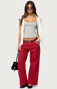 Edikted Rhoda Contrast Polka Dot Tank Top