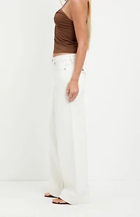 Pacsun Casey Low Rise Baggy Jeans Contrast Stitch White