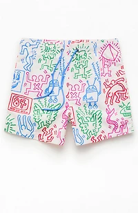 Ripple Junction Keith Haring AOP 4" Swim Trunks