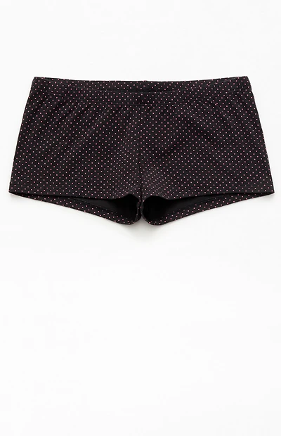 John Galt Black Polka Dot Boxer Boyshorts