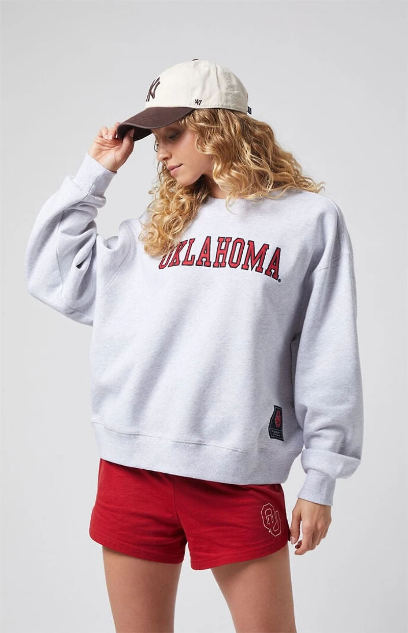 WILD COLLECTIVE x Pacsun University of Oklahoma Applique Crew Neck Oversized Sweatshirt