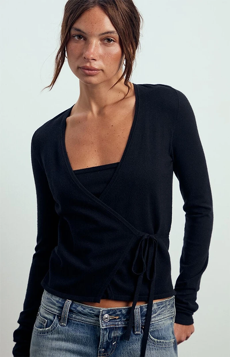 Beverly and Beck Adelaide Wrap Long Sleeve Sweater