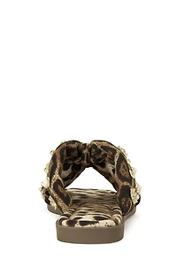 AZALEA WANG Women's Ramsey Leopard Flat Sandals